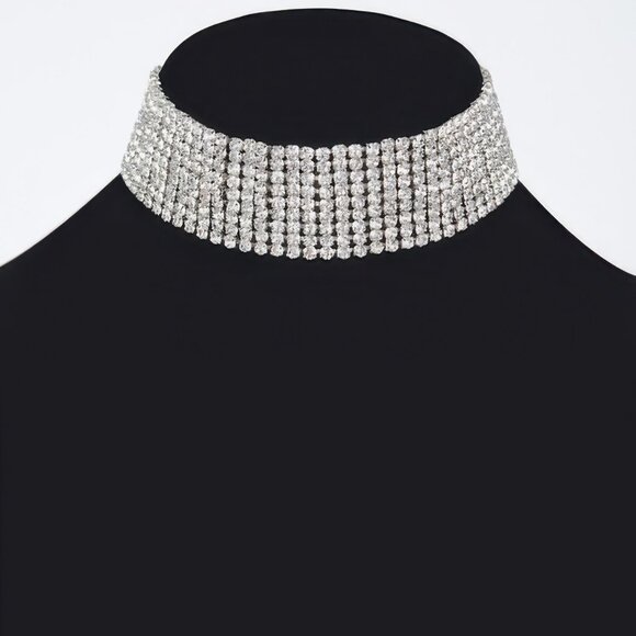 Sparkle Rhinestone Choker Necklace - Picture 3 of 4